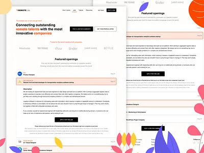 RemoteLists - Job board 2d analytics app charts clean dashboard design graph hire illustration jobs landing landingpage listing listings logo ui ux vector web