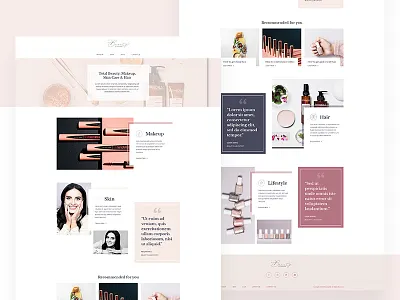 Beauty Club design agency beauty clean clean design clean web design clean website cosmetics design iceland perfume typography ui ux viska web web design web development website