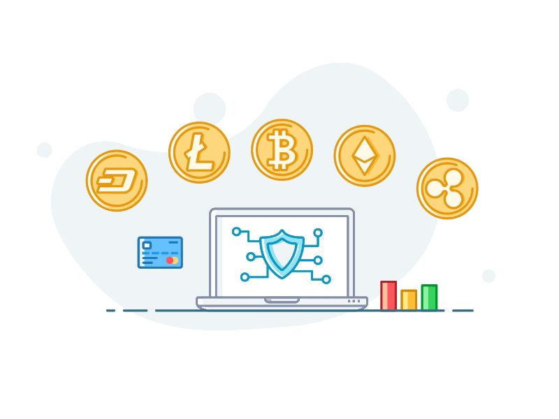 Crypto Illustrations ae aep animation bitcoin crypto cryptocurrency ethereum illustration litecoin srgb srgbco superrgb