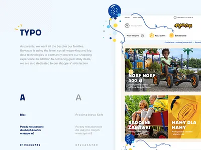 Behance presentation - Brykacze coloful color e commerce frisk happy kids play store