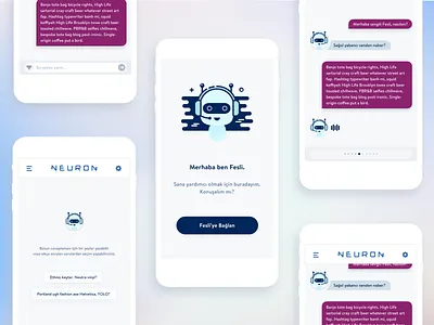 Neuron - Chatbot ai artificial intelligence bot chat chat app chat bot chat bubble loading message app messenger mobile mobile app design ui ui design user interface design ux ux design