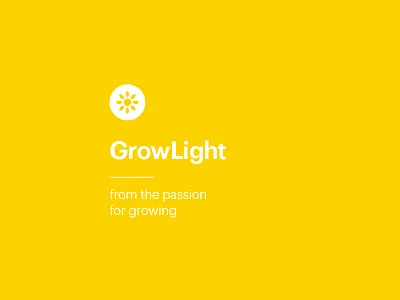 GrowLight branding colorful flower light logo plant simple