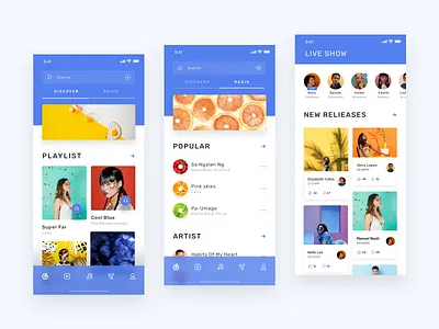Music APP practise music practise ui 蓝色 设计 颜色
