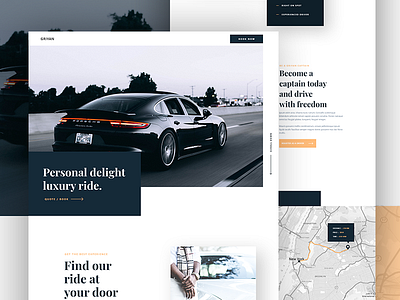 Griyan - Ride Booking Landing Concept booking cab car homepage landingpage layout ride sharing transport uidesign uxdesign website website banner