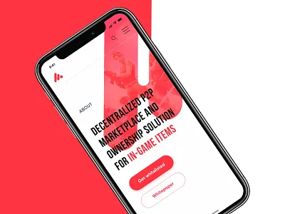 Hyperloot about crypto games iphone mobile ui ux webdesign