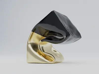 Goofin' in Blender 3d black blender cycles cyclorama gold