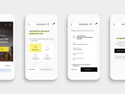 Financial Platform - Mobile data fin tech forms mobile product ux web