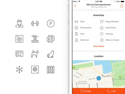 Lovely Amenity Icons app design icons ios lovely mobile ui