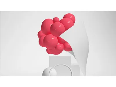 Random bubbles 3d c4d geometry pink render ui