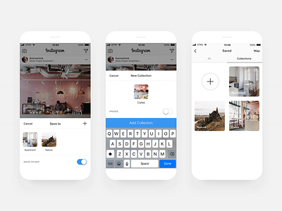 Instagram Spots — Public Collections [Concept] app app concept collections concept filter instagram locations map places spots ui
