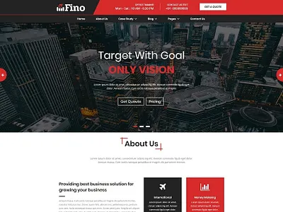 Fino Finance Wordpress Theme finance template finances red theme for wordpress web design webdesign wordpress wordpress development wordpress themes