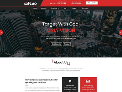 Fino Finance Wordpress Theme finance template finances red theme for wordpress web design webdesign wordpress wordpress development wordpress themes