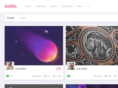 Dribbble retouch dashboard design dribbble redesign minimal redesign ui ux web design website