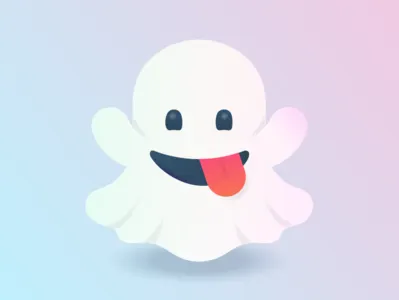 Ghost ghost gradient graphic design halloween icon illustration logo snap wallpaper