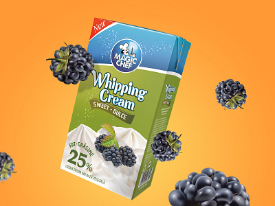 Package Design - Whipping Cream brand branding creative agency design digital agency graphic design label lettering packaging packaging design