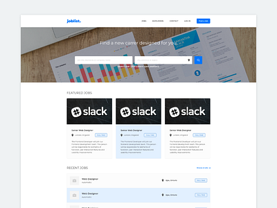 Joblist blue business job board web web design webdesign website wordpress