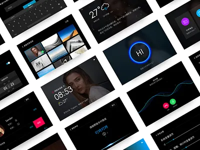 DingDong AI speaker ai speaker android clean grid intelligent voice assistant interface，md