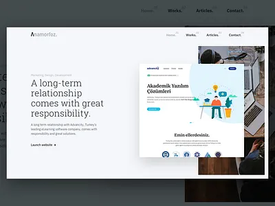 Anamorfoz Homepage Hero [WIP] elearning grid hero landing page portfolio slider ui ux website