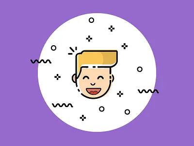 Happy Mood graphics happy illustration line minimal mood