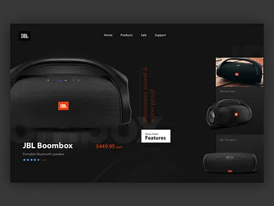 JBL - Concept design 17seven clean design graphic design ui design user interface design ux design