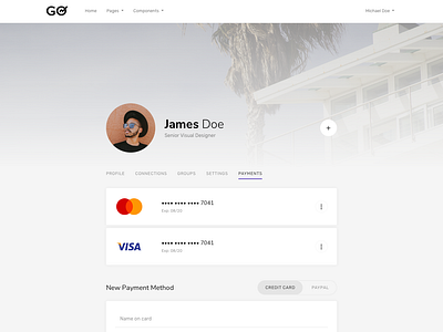 User Dashboard - Payments billing clean minimal payments user account user dashboard