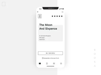 Booklist App Redesign - Book Detail app book booklist design interface minimal reading ui