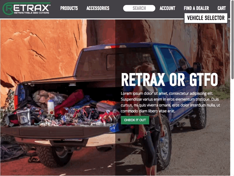 Product Page Webflow Interaction animation homepage interacton page transition trucks webflow website