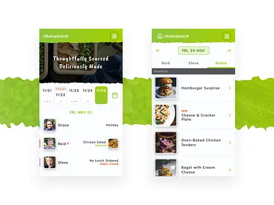Lunch ordering app android app dashboard design food food and beverage ios kids lunch menu order school ui ux