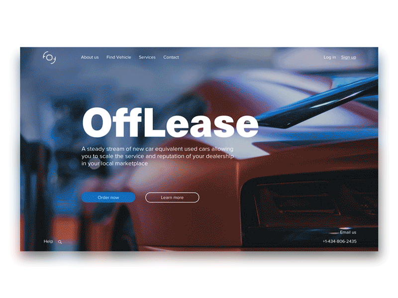 OffLease website animated transition interaction invitations invite invites load logoanimation webdeisgn