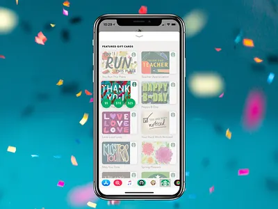 iMessage Gifting for Starbucks app design gift gift card imessage ios starbucks ux