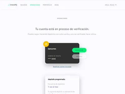 Autopilot dashboard fintech invest investify investment