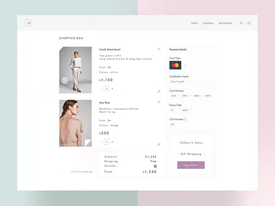 Be Iconic: checkout concept. beauty cart checkout clothes e commerce ecommerce fashion payment shop shopping cart store total ui