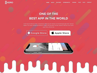 App Landing Page app landing page app page app psd app screens app ui kit application design application ui landing page
