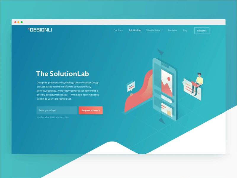 SolutionLab Animation (Desktop preview) affinitydesigner animaiton clean design challenge form gradient icon illustration isometric keynote presentation landing page landing page design mobile website design sketchapp testimonial uiux website