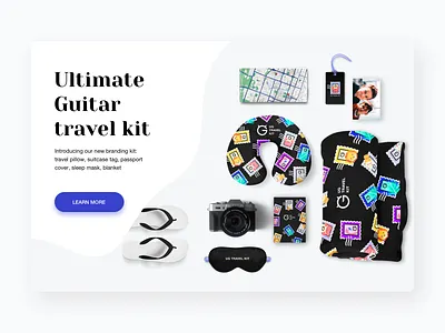 Travel Kit bag blanket branding identity kit map mask passport photo pillow plane tag travel