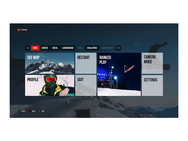 Framer X - Game menu animation framer game gaming gif interaction design interface menu prototype stacks ui ux