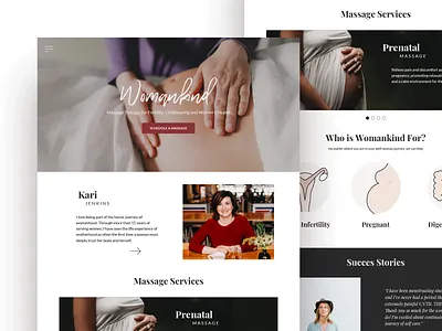 Womankind Website brand design icon logo typography ui website