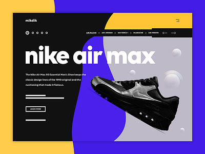 mikdik - online fashion store design ecommerce fashion landing page minimal nike one page sneakers ui ui design user interface web design website website design