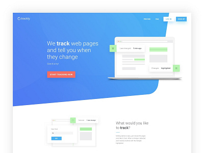Landing page blue design gradient landing landing page ui ux web app website