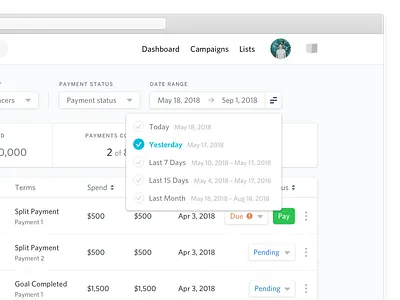 Date-selector UI clean design design font icons interface minimal ui ui design uidesigner user experience user interface user interface design ux whitney