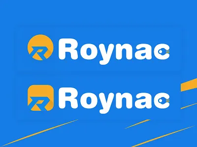 Roynac colors flat logo typography
