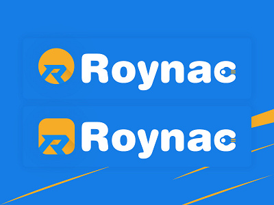 Roynac colors flat logo typography