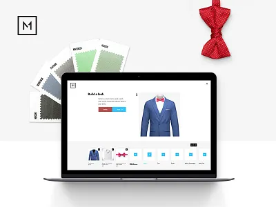 Menguin Event Flow app bowtie fashion menswear suit swatch tux ui ux web