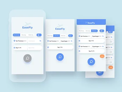 Flight Search-D22 dailyui flight app flight search floating button icon logo searh tabbar uiux