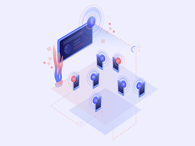 Bluetooth devices illustration illustrator ui vector