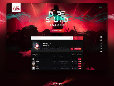 Beat store responsive web design and logo. colours design interface logo music ui ux web web design webdesign website