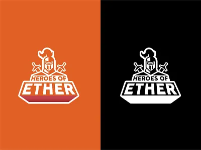 Heroes Of Ether Logo character crypto game graphic design ico illustration logo photoshop