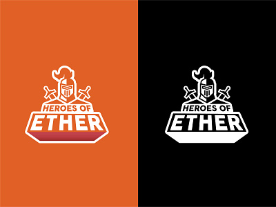 Heroes Of Ether Logo character crypto game graphic design ico illustration logo photoshop