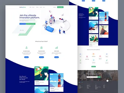 Landing Page Design best clean creative design designer freelance hire hire me illustration interface landing logo minimal popular trending typography ui ux vector web