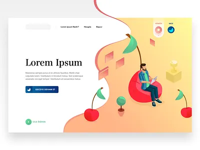 Kiraz Bank design homepage icon illustration landingpage onepage page responsive typography ui ux web